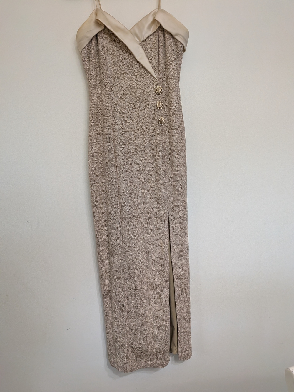 Vintage Betsy & Adam Lace Evening Gown | Timeless Elegance